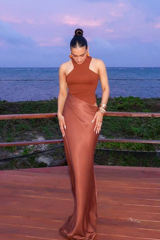 Vera Asymmetrical Cut Out Maxi Dress
