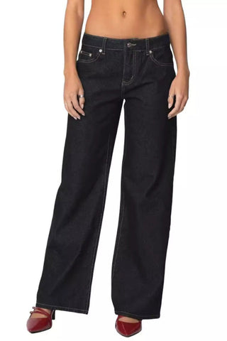 EDIKTED Raelynn Washed Low Rise Jeans