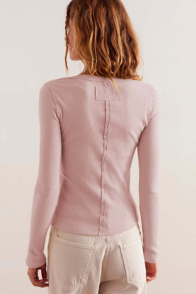 Crew Neck Long Sleeve Cardigan