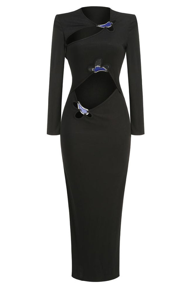 Circular Mood Stone Long Sleeve Dress