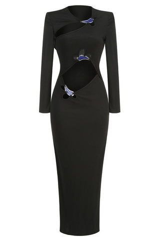 Circular Mood Stone Long Sleeve Dress