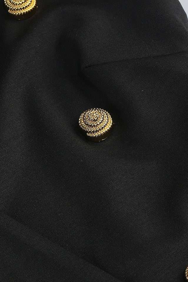 Button Detail Draped Maxi Dress