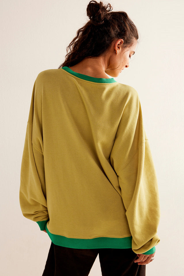 Contrast Dropped Shoulder Sweatshirt