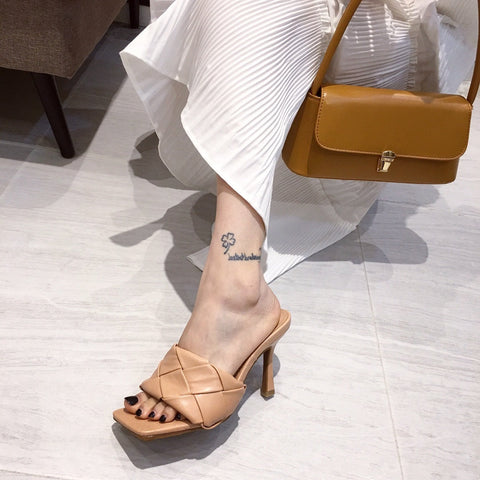 Charming Women's Chunky Summer High-heeled Heels