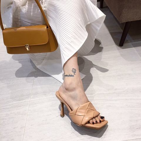 Charming Women's Chunky Summer High-heeled Heels