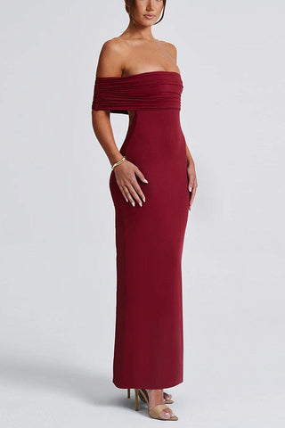 Belinda Off-Shoulder Elegance Maxi Dress