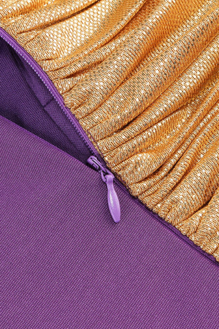One Sleeve Purple Mini Dress