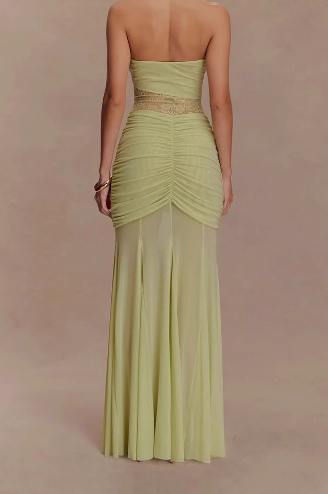 Khadijah Lace And Mesh Maxi Dress