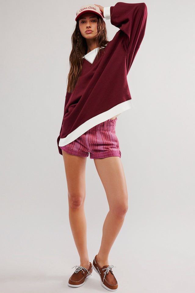 Contrast Dropped Shoulder Sweatshirt