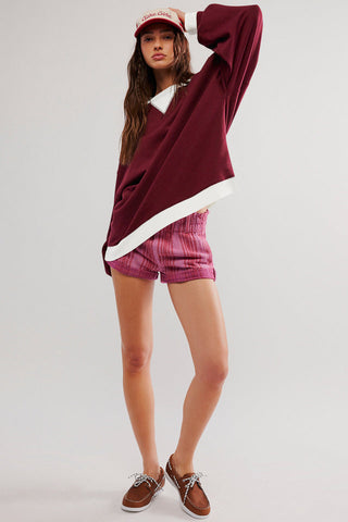 Contrast Dropped Shoulder Sweatshirt