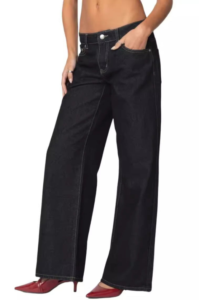 EDIKTED Raelynn Washed Low Rise Jeans