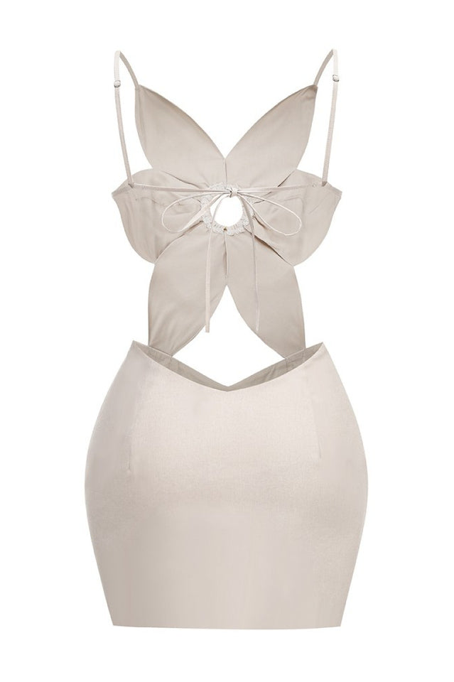 Alma Flower Detail Cut Out Midi Dress
