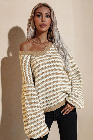 V-Neck Loose Knit Sweater