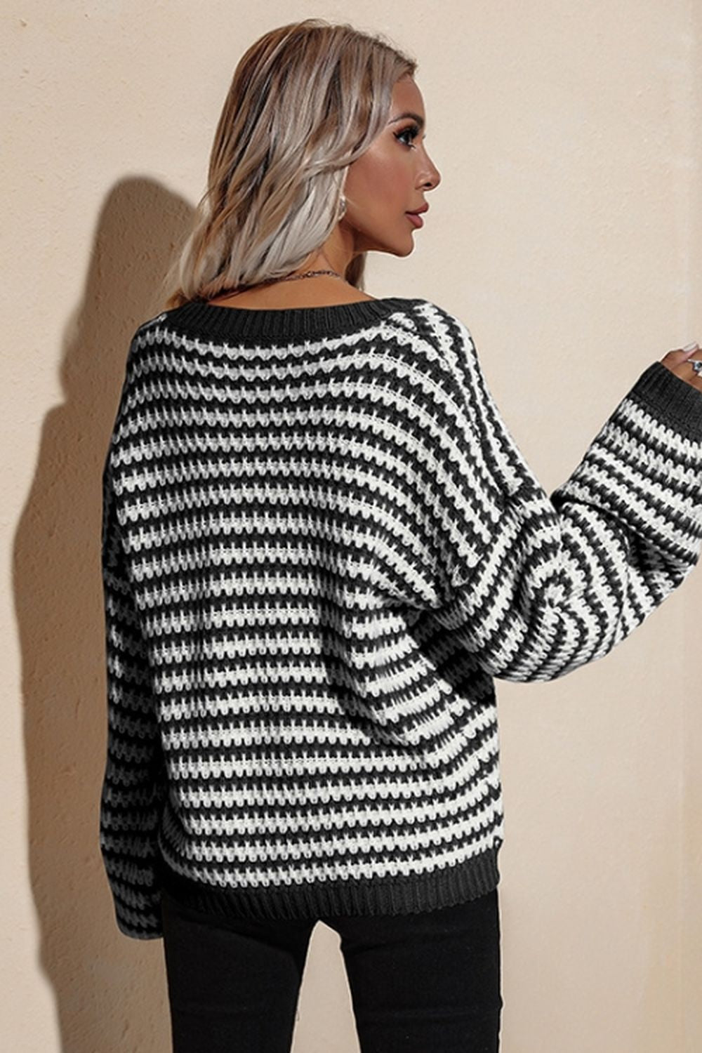 V-Neck Loose Knit Sweater