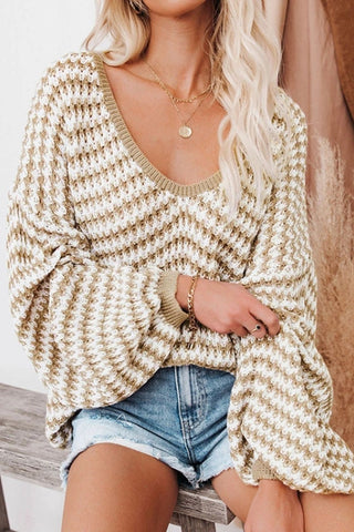 V-Neck Loose Knit Sweater