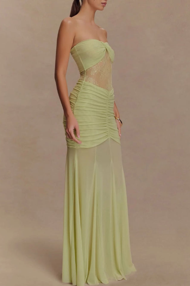 Khadijah Lace And Mesh Maxi Dress