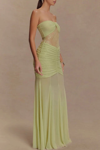 Khadijah Lace And Mesh Maxi Dress