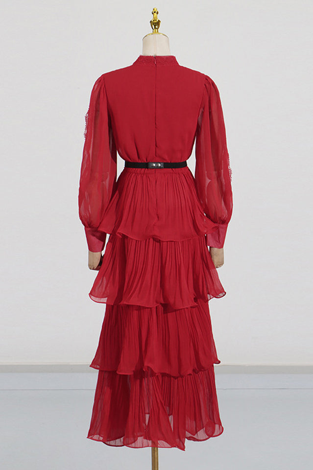 Antheaa Chiffon A-Line Maxi Dress