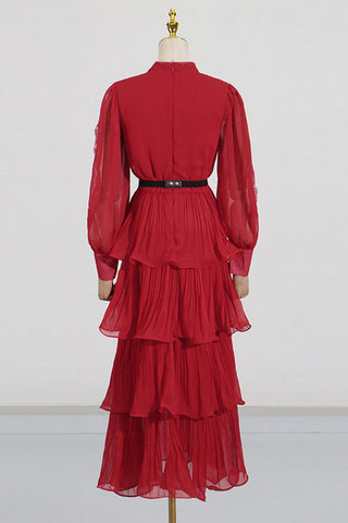 Antheaa Chiffon A-Line Maxi Dress