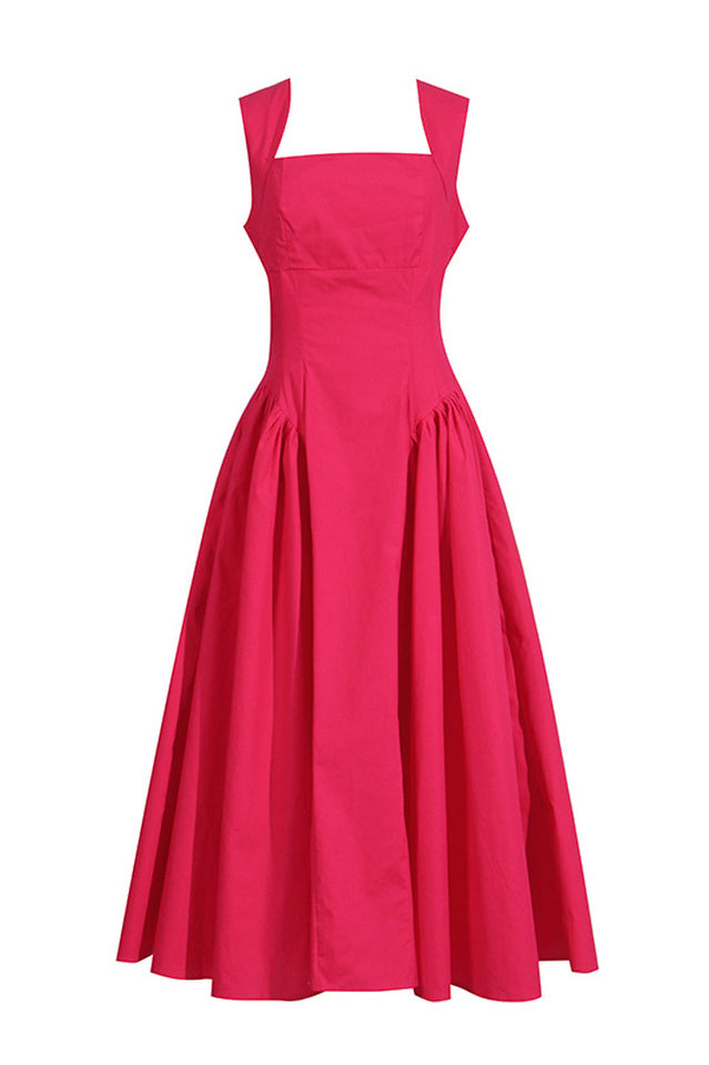 Anna Square Neck Midi Dress