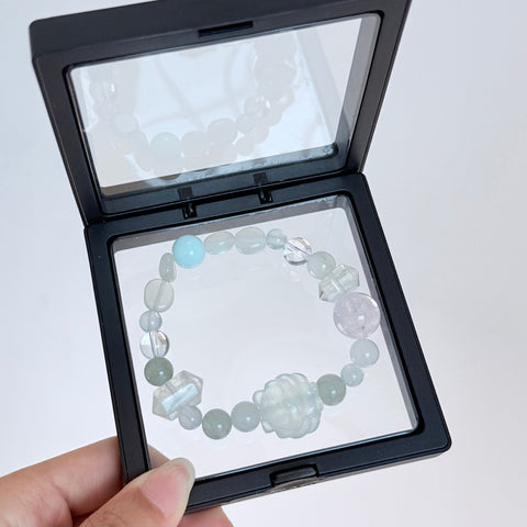 Aquamarine, Amethyst & Moonstone Bracelet