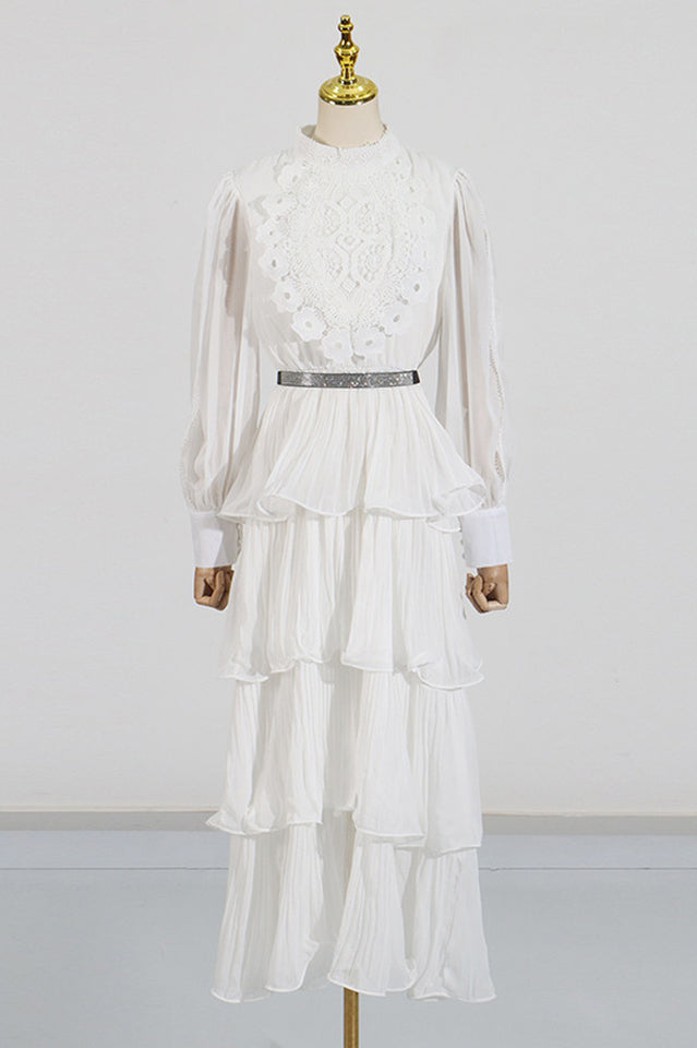 Antheaa Chiffon A-Line Maxi Dress