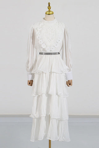 Antheaa Chiffon A-Line Maxi Dress