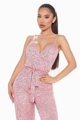 Can't Hide The Shine Sequin Jumpsuit