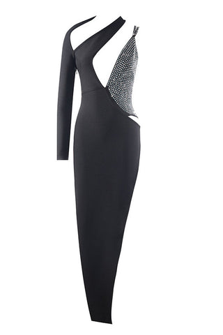 Arianell Asymmetric High Slit Dress