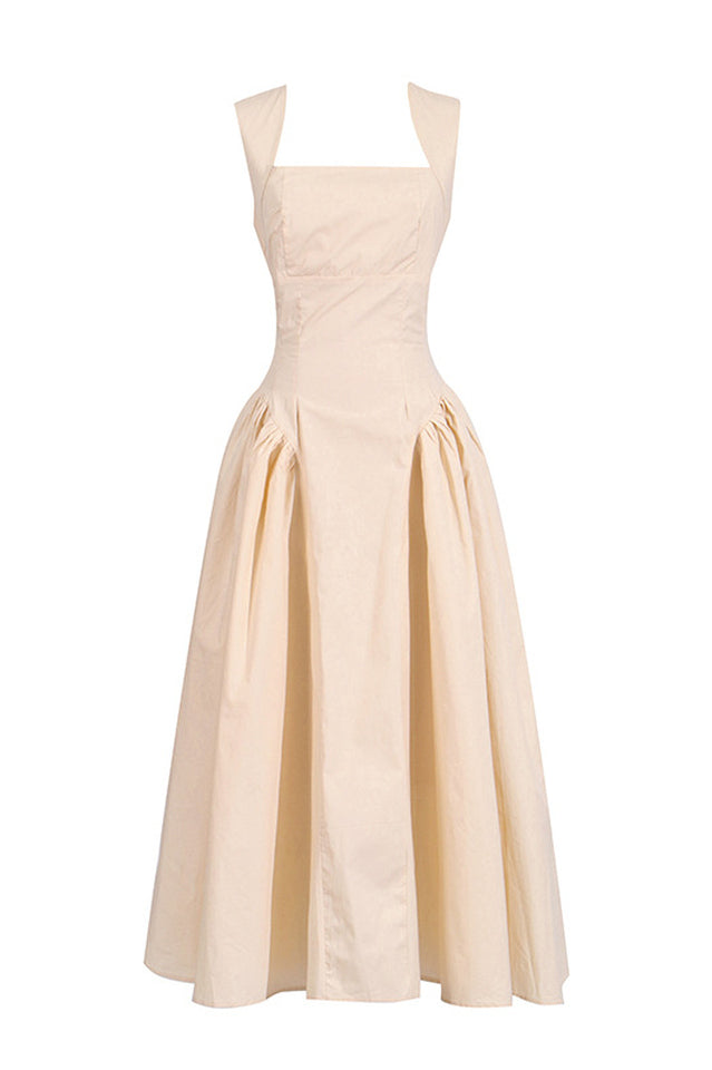 Anna Square Neck Midi Dress