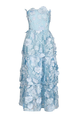 Selene Maxi Tiered 3D Dress