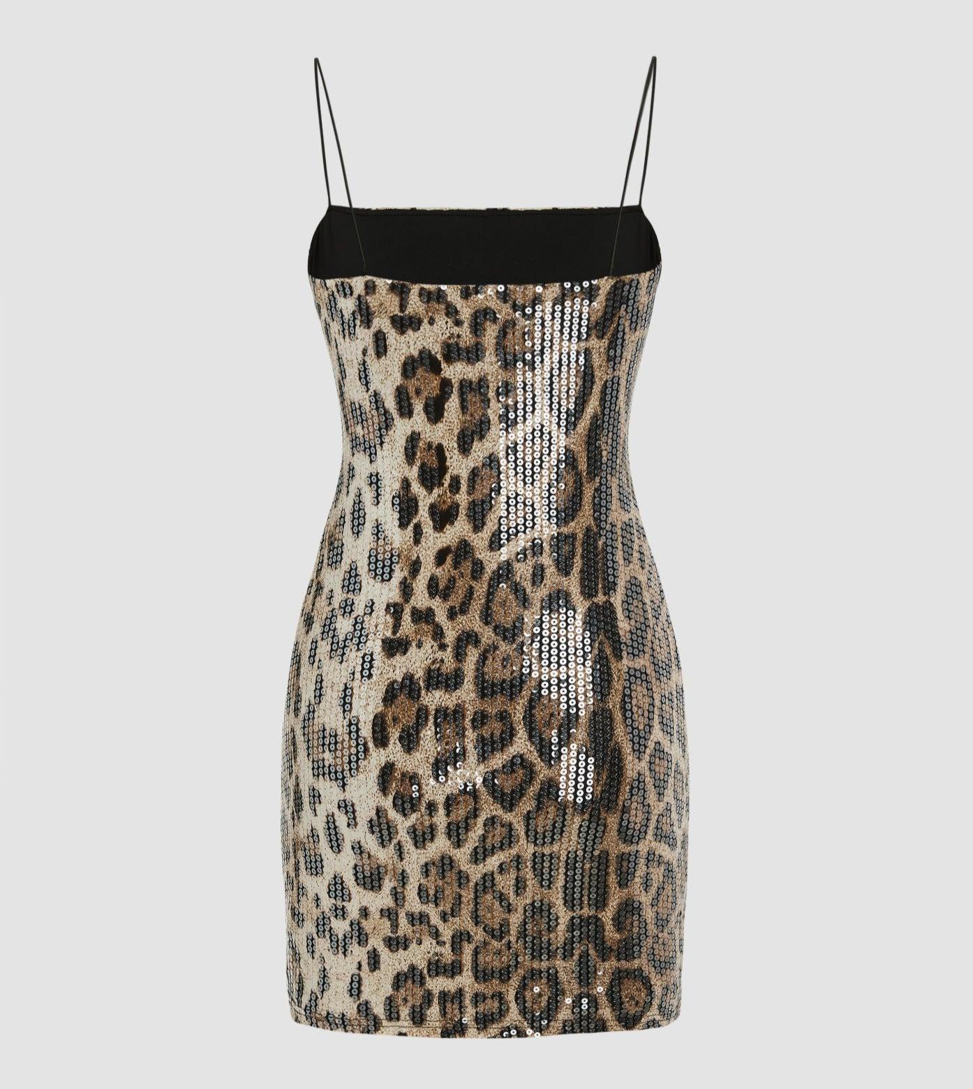 Ready For It Sequin Leopard Print Mini Dress