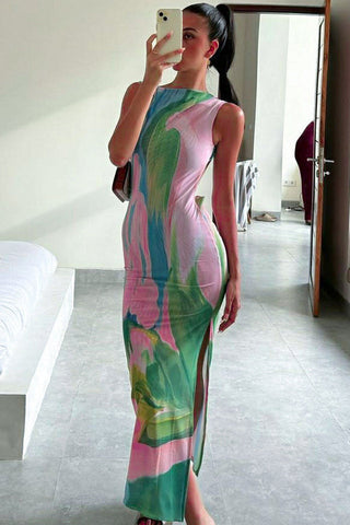 Metztli Printed Maxi Dress