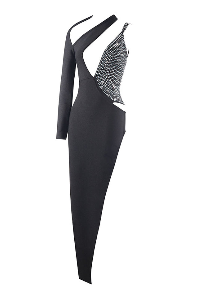 Arianell Asymmetric High Slit Dress