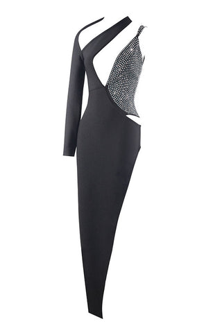 Arianell Asymmetric High Slit Dress