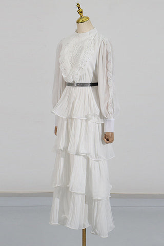 Antheaa Chiffon A-Line Maxi Dress
