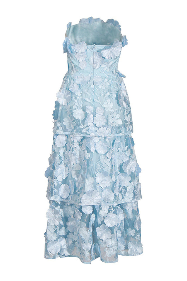 Selene Maxi Tiered 3D Dress