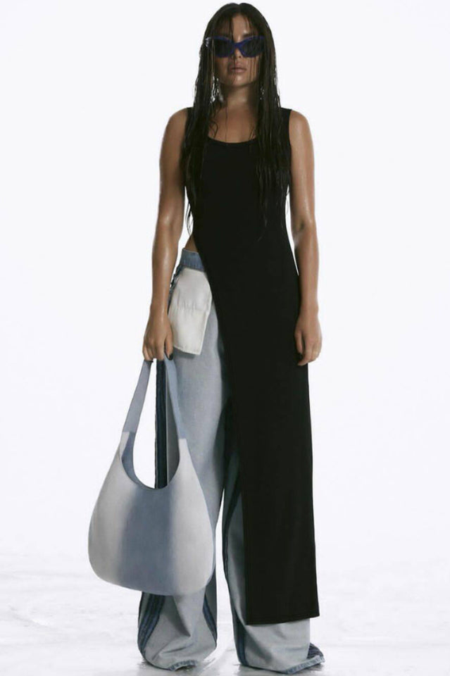 Diagonal Hem Maxi Top