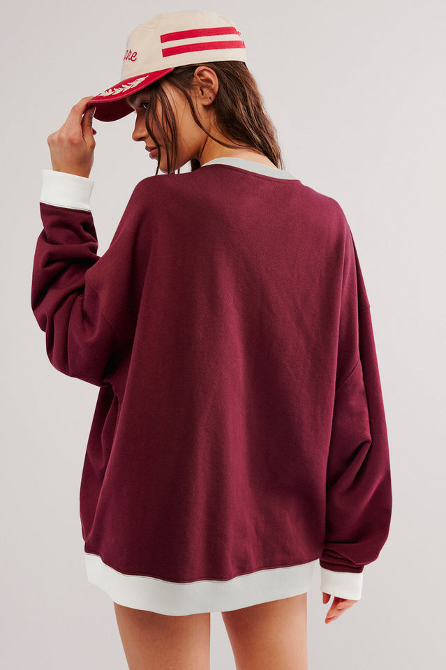 Contrast Dropped Shoulder Sweatshirt