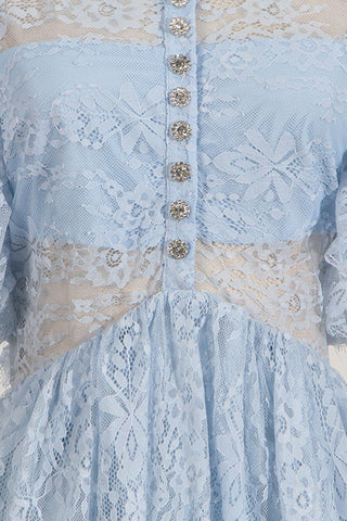 White Lace Tiered Maxi Dress