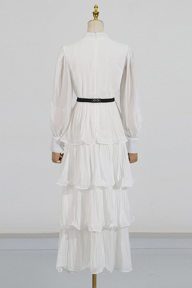 Antheaa Chiffon A-Line Maxi Dress