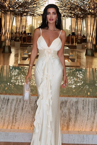 Paige 3D Floral Halter Maxi Dress