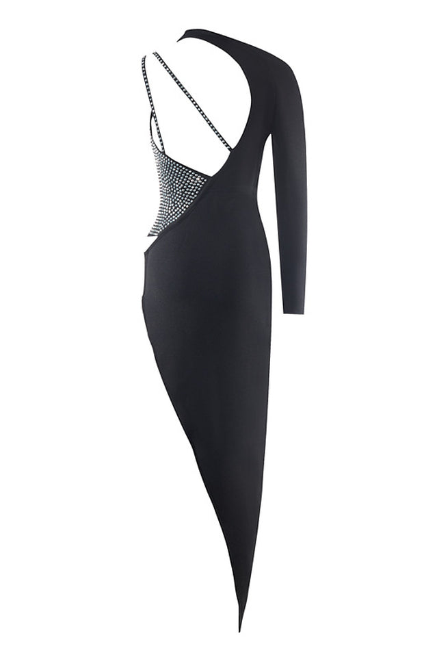 Arianell Asymmetric High Slit Dress