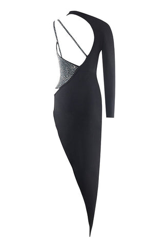 Arianell Asymmetric High Slit Dress