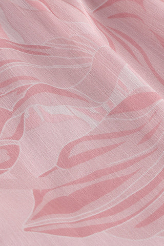 Printed Ruffle Asymmetric Maxi Dress