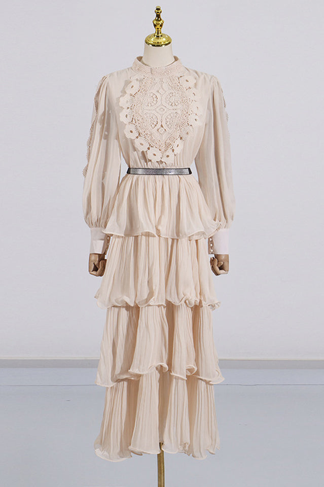 Antheaa Chiffon A-Line Maxi Dress