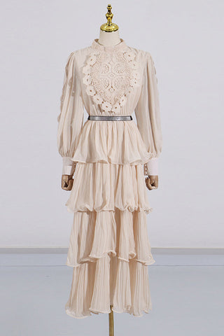 Antheaa Chiffon A-Line Maxi Dress