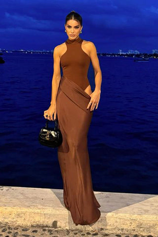 Vera Asymmetrical Cut Out Maxi Dress