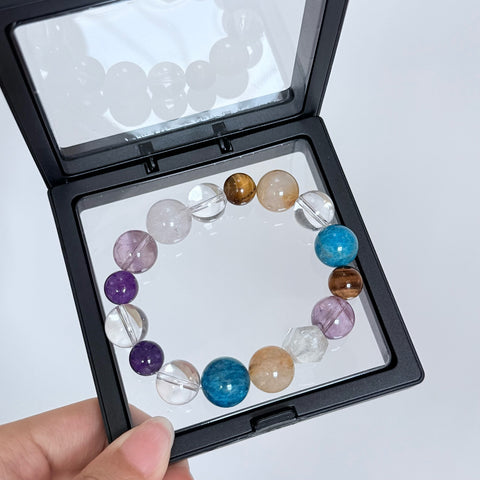 Amethyst, Blue Apatite, Citrine & Clear Quartz Chakra Balance Bracelet