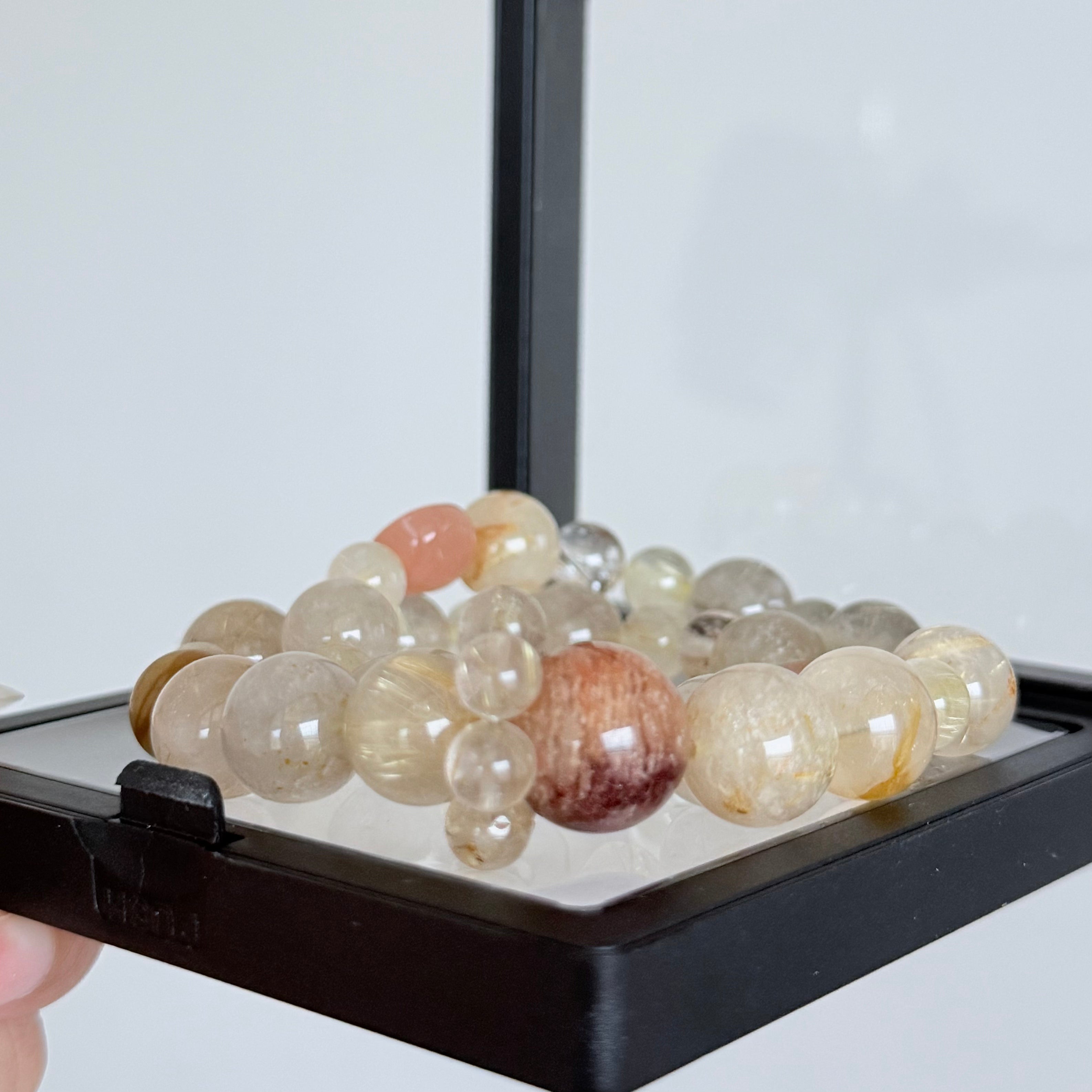 Rutilated Quartz, Citrine & Sunstone Bracelet